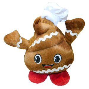 Christmas Dan Dee Chef Poop Emoji Plush 9" Brown & Red Stuffed Animal See Video
